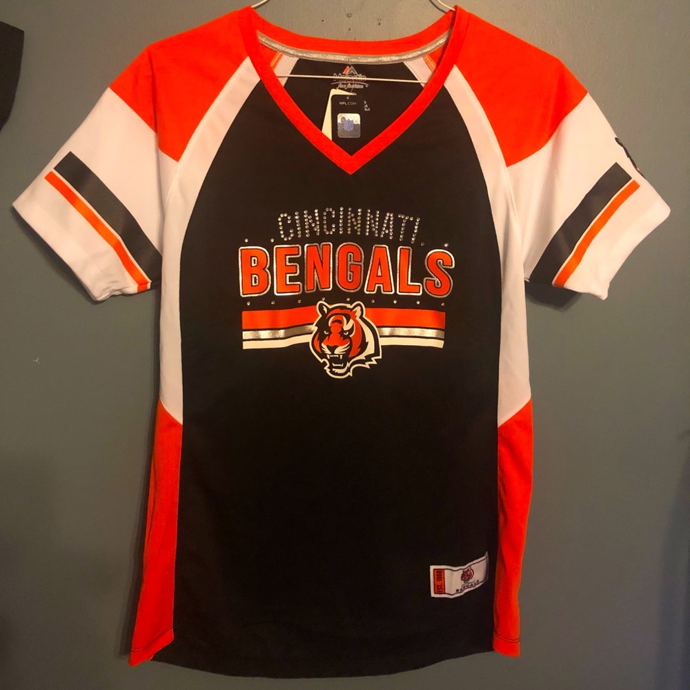 Cincinnati Bengals NFL rhinestone jersey shirt
